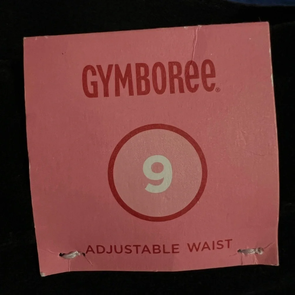 NWT Gymboree Girls Black Gem Velveteen Pants Adjustable Waist Size 9